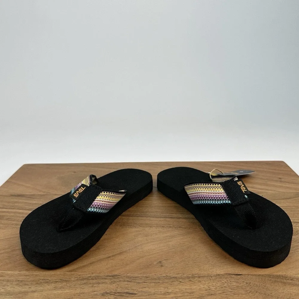 New NWT Little Kids Teva Mush II Multi Color Nylon Thong‎ Flip Flops Sandals 13C